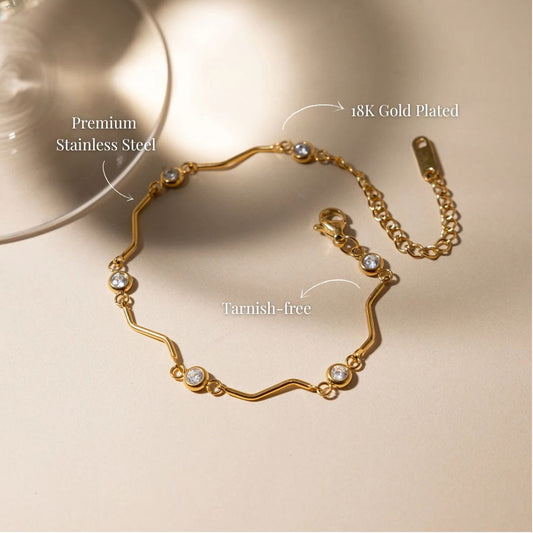 Gold Wave Bracelet