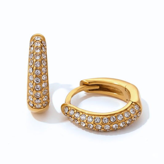 Mini Pavé Hoop Earrings