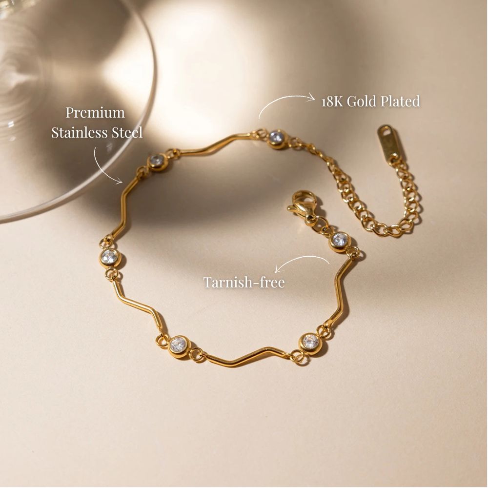 Gold Wave Bracelet