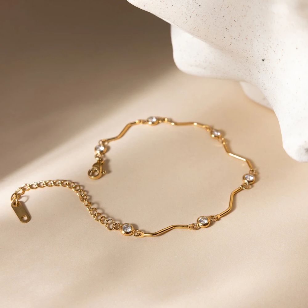 Gold Wave Bracelet