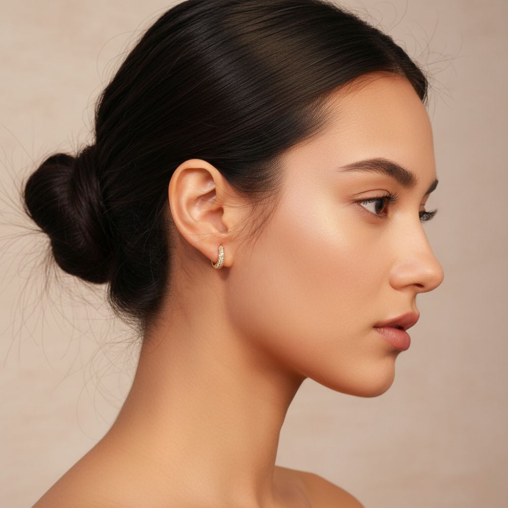 Mini Pavé Hoop Earrings