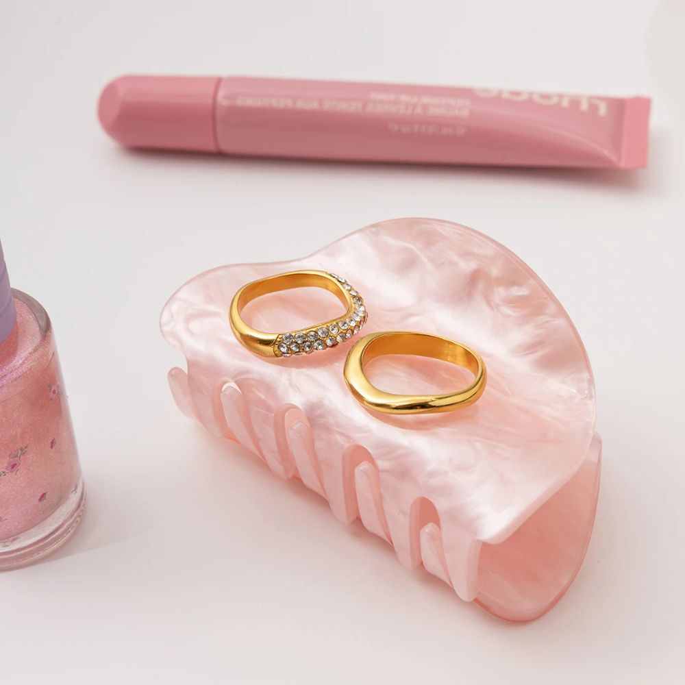 Gold Statement Ring Trio