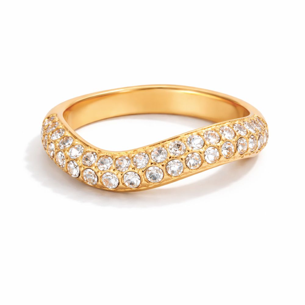 Gold Statement Ring Trio