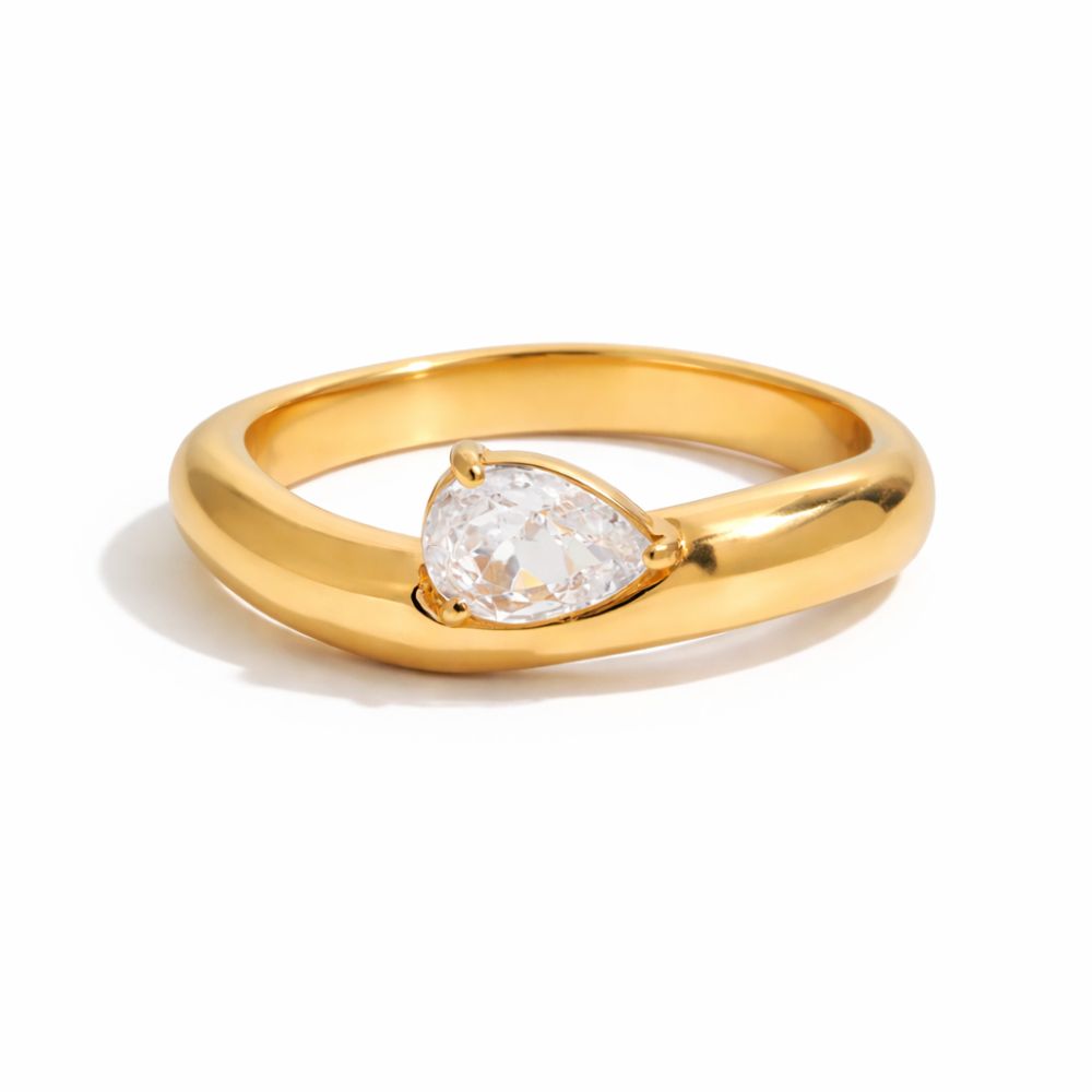 Gold Statement Ring Trio