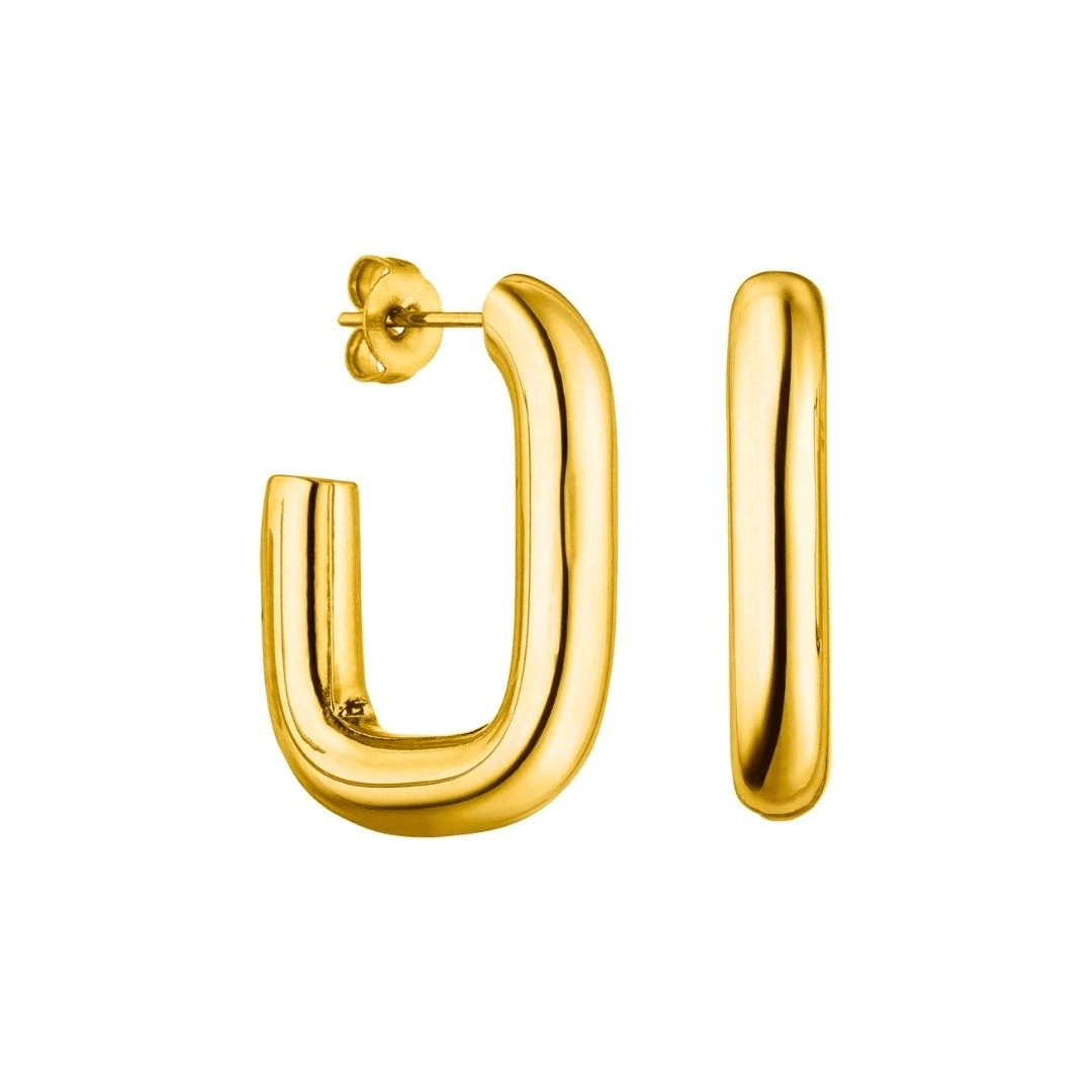 Bold Gold Hoop Earrings – Waterproof Stainless Steel Statement Hoops for Everyday or Dressy Looks