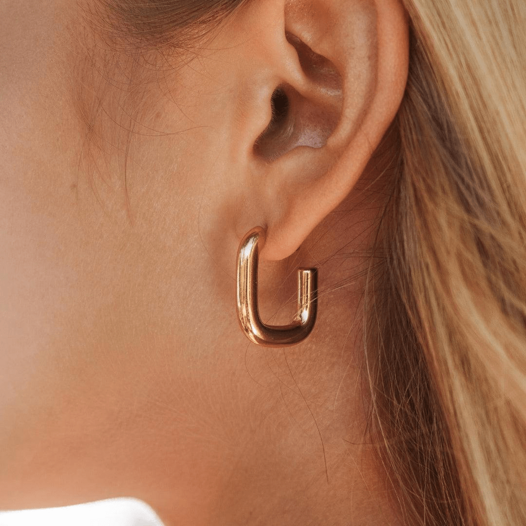 Bold Gold Hoop Earrings – Waterproof Stainless Steel Statement Hoops for Everyday or Dressy Looks