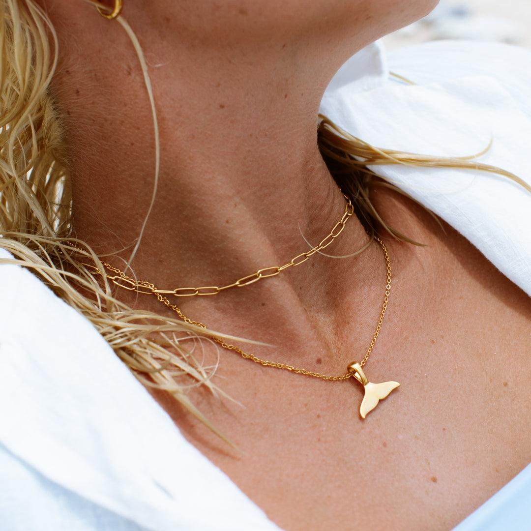 Minimalist Paperclip Choker – Waterproof 18k Gold Plated