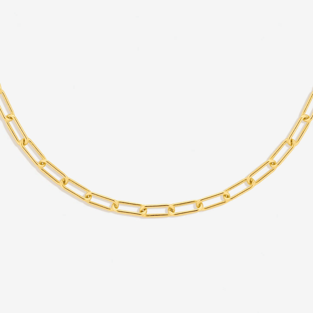 Minimalist Paperclip Choker – Waterproof 18k Gold Plated