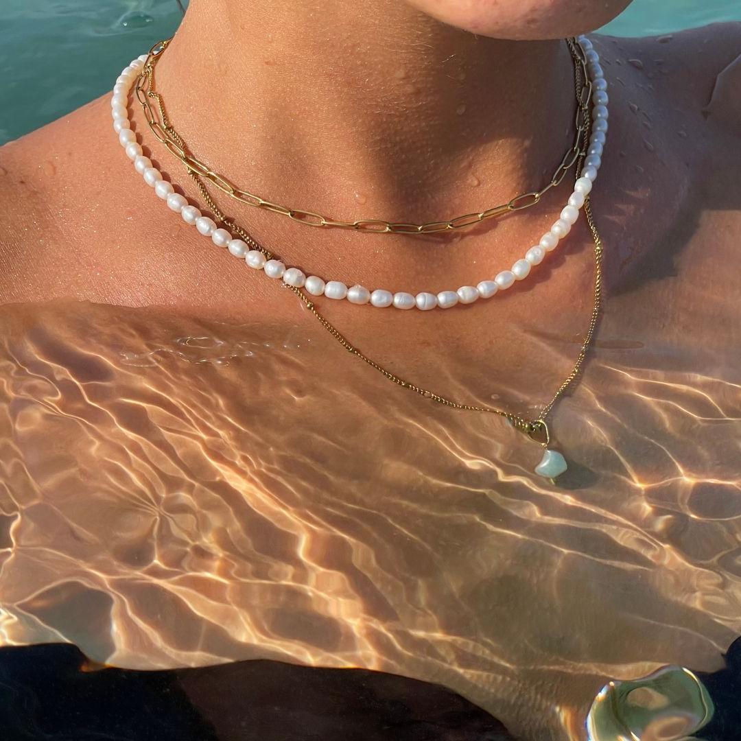 Minimalist Paperclip Choker – Waterproof 18k Gold Plated
