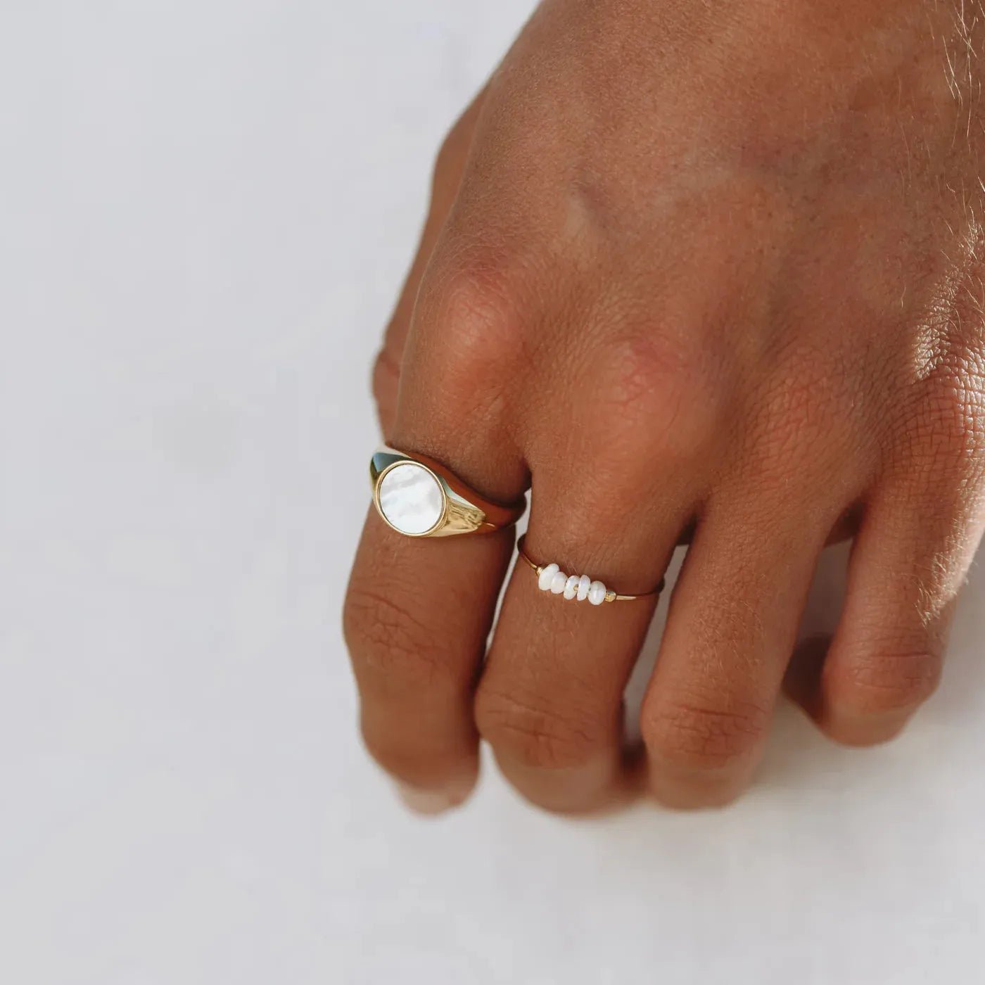 Sea Bloom Pearls Ring – Delicate Freshwater Pearl Band