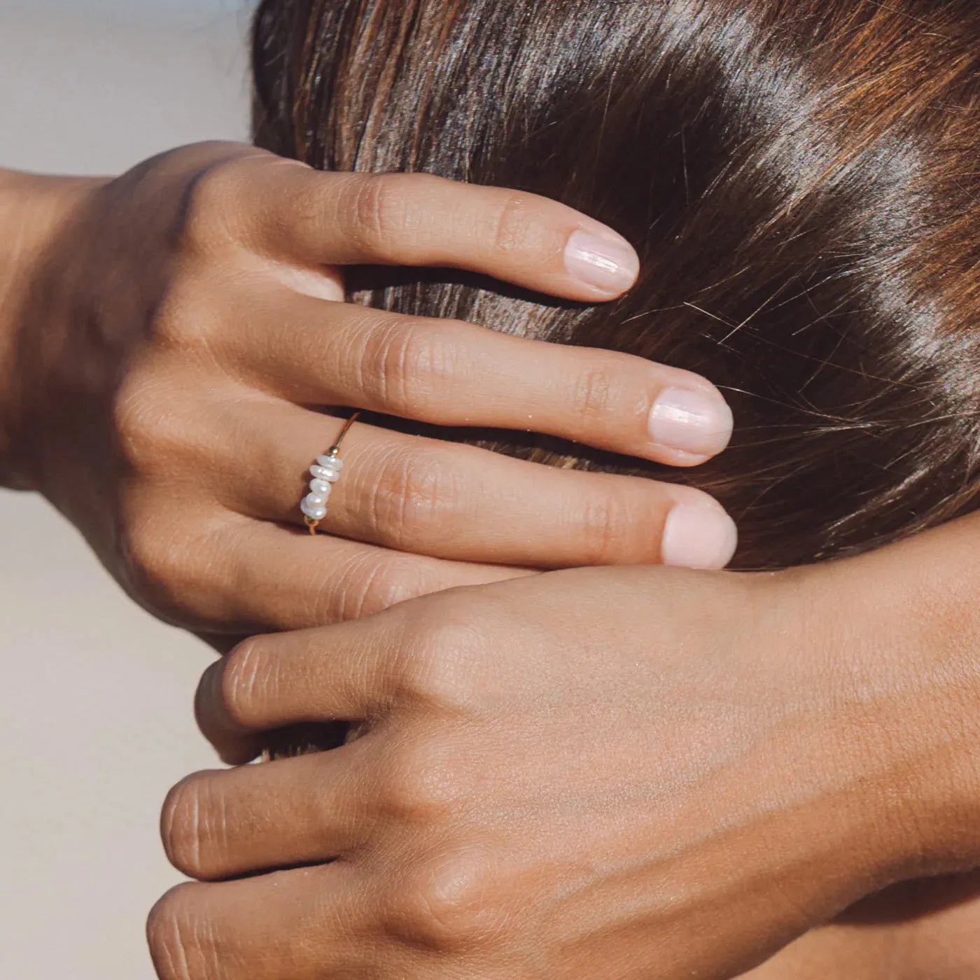Sea Bloom Pearls Ring – Delicate Freshwater Pearl Band