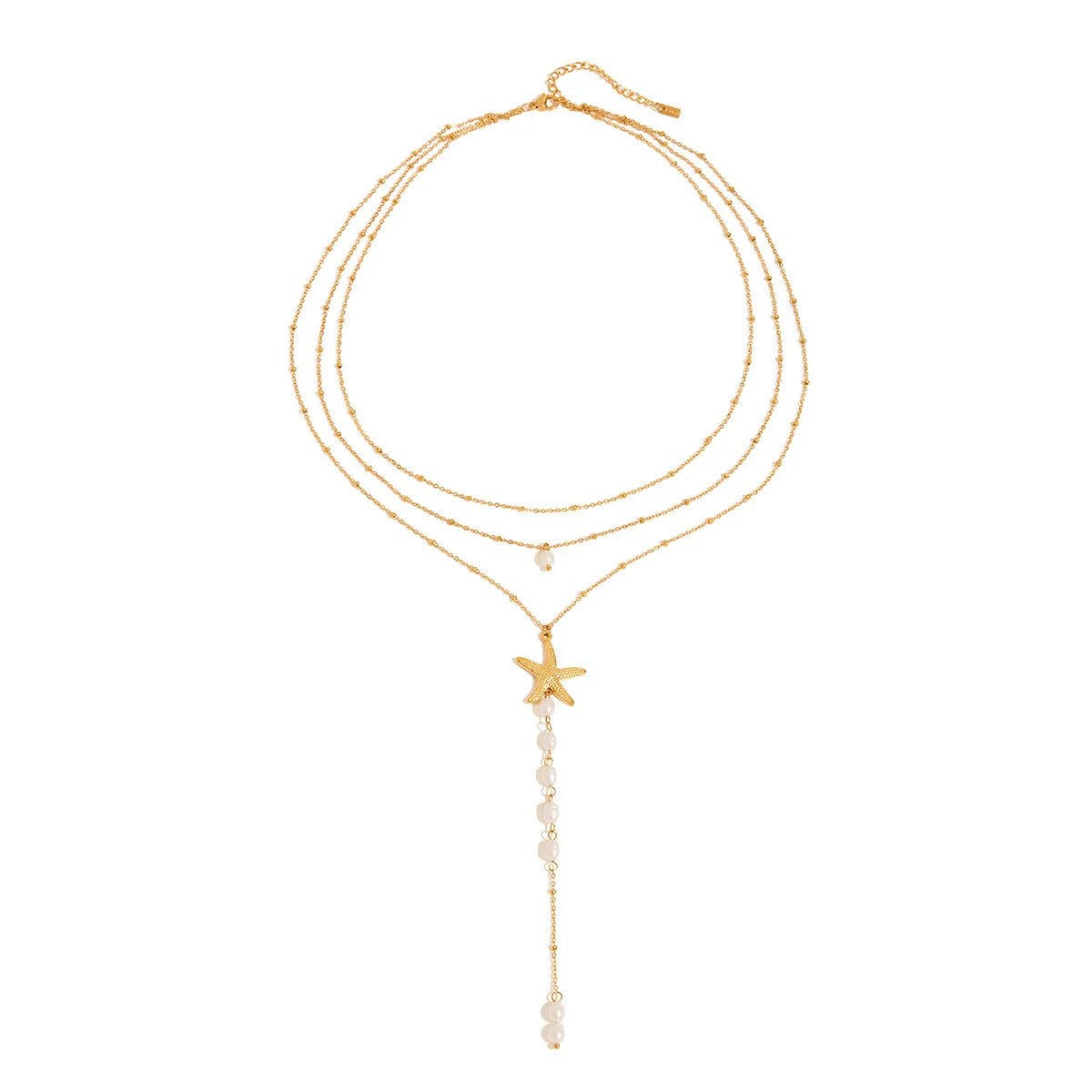 Sea Muse Lariat Necklace - 18k Gold Plated & Waterproof