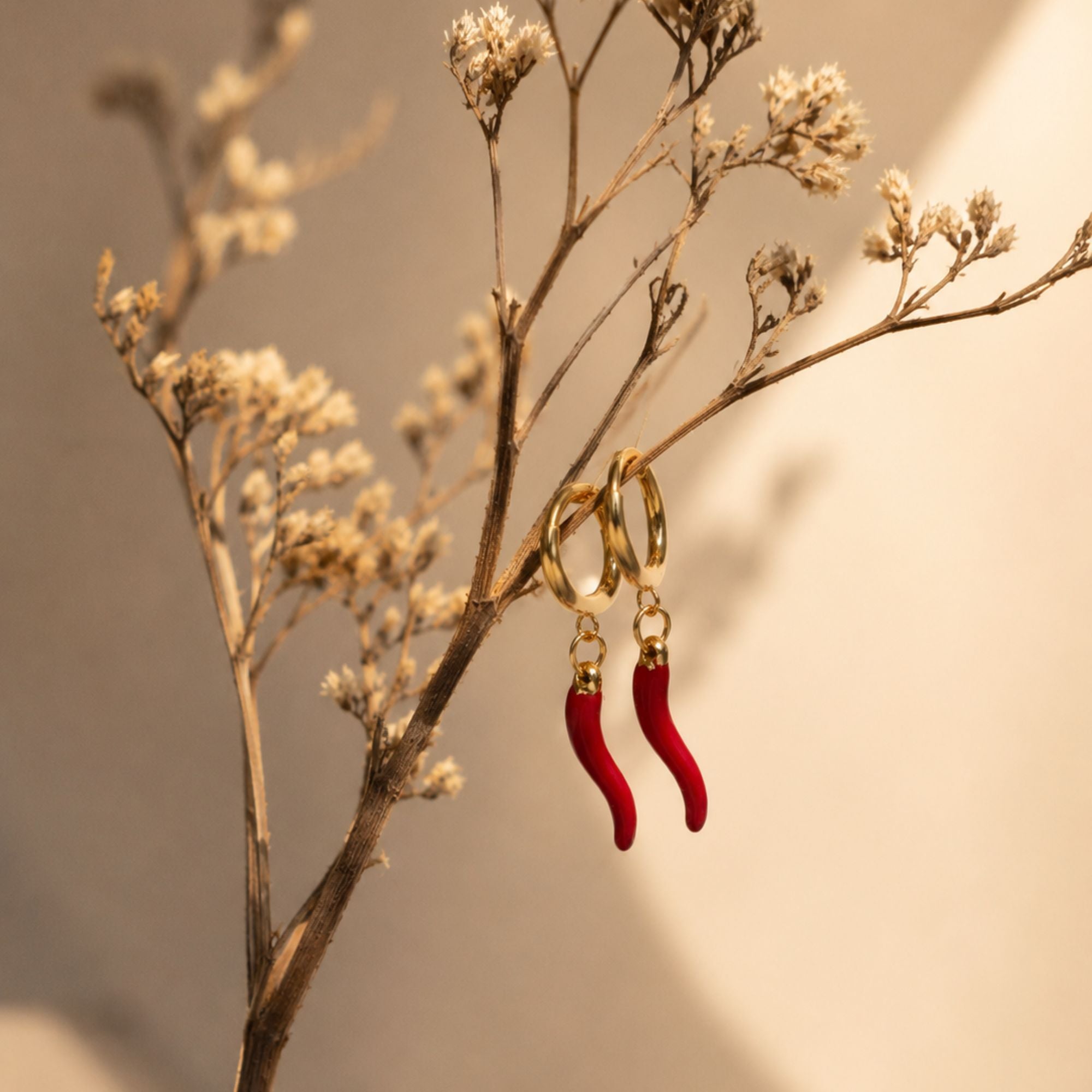 Chili Pepper Hoop Earrings