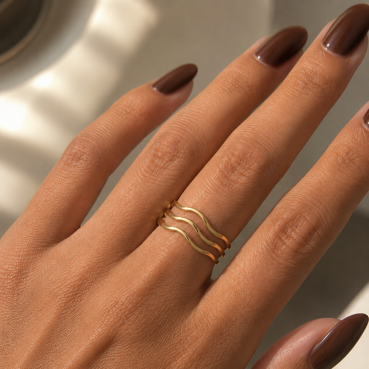 Gold Wave Ring