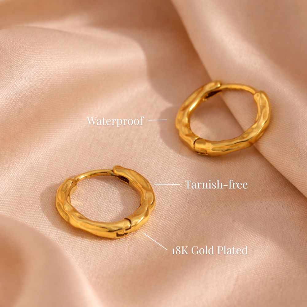 Hammered Hoop Earrings