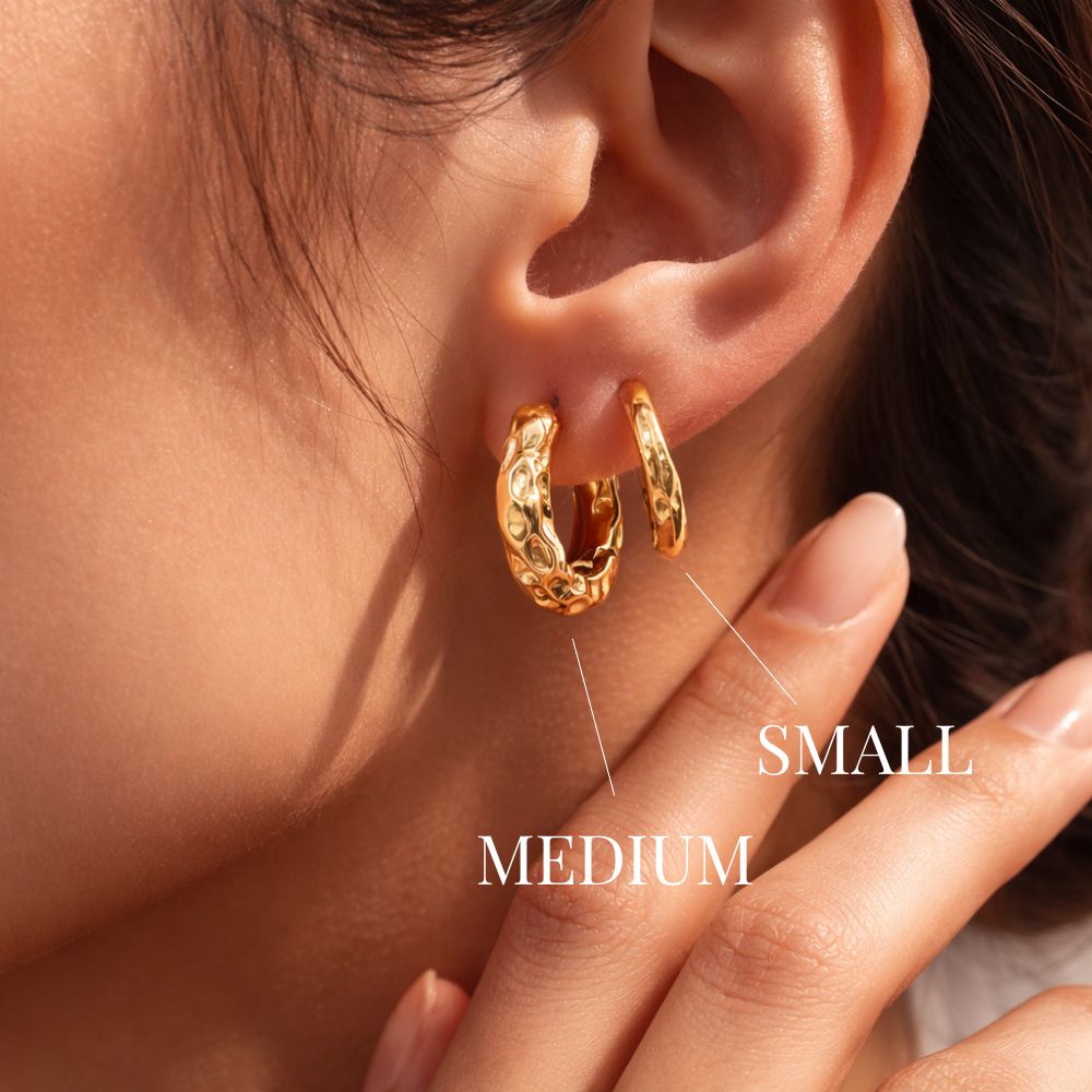 Hammered Hoop Earrings
