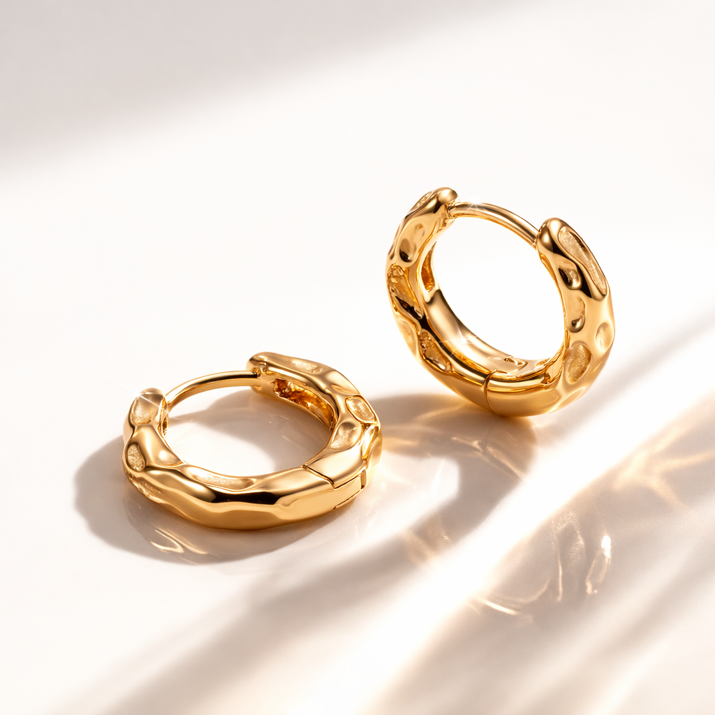 Hammered Hoop Earrings