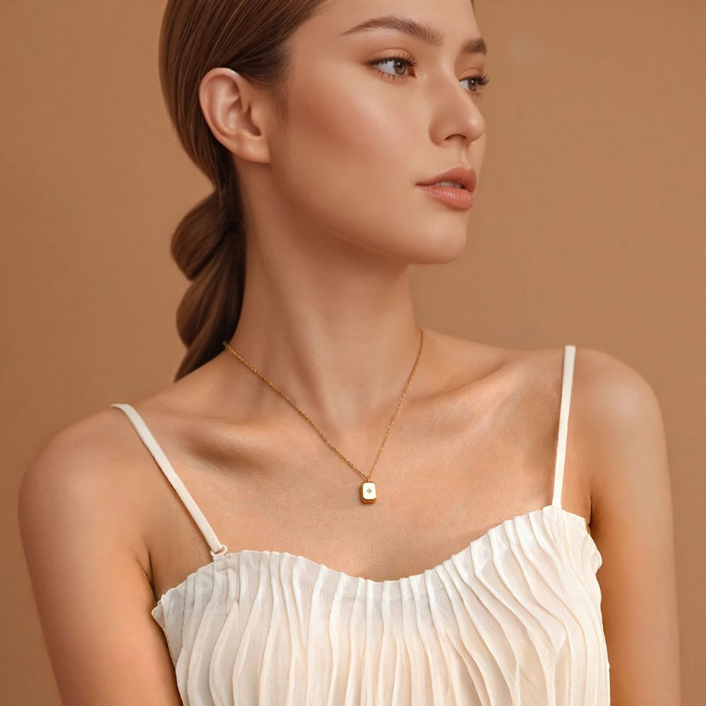 Elegant look with mini star pendant necklace, dainty gold minimalist jewelry