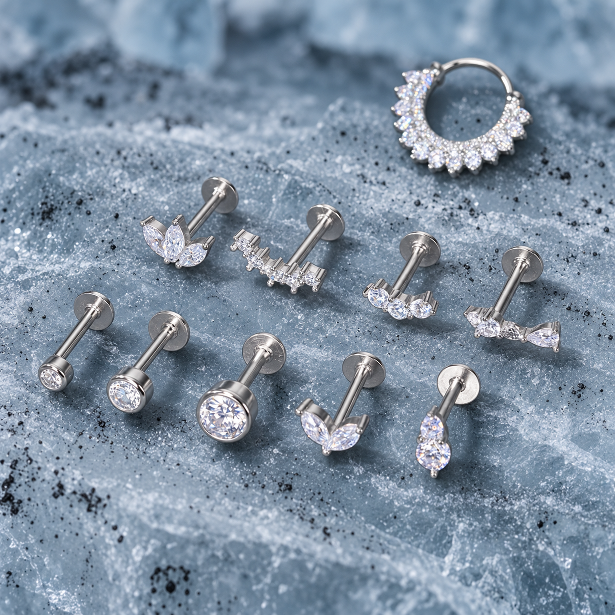 Stellar Drop – Moissanite Flat Back Drop Stud