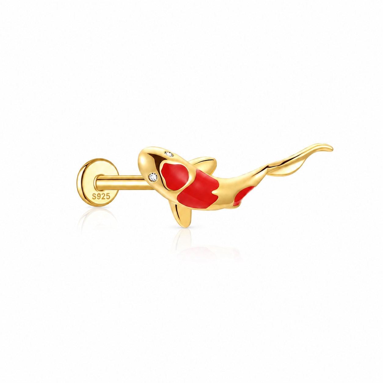 Gold Koi Fish Stud