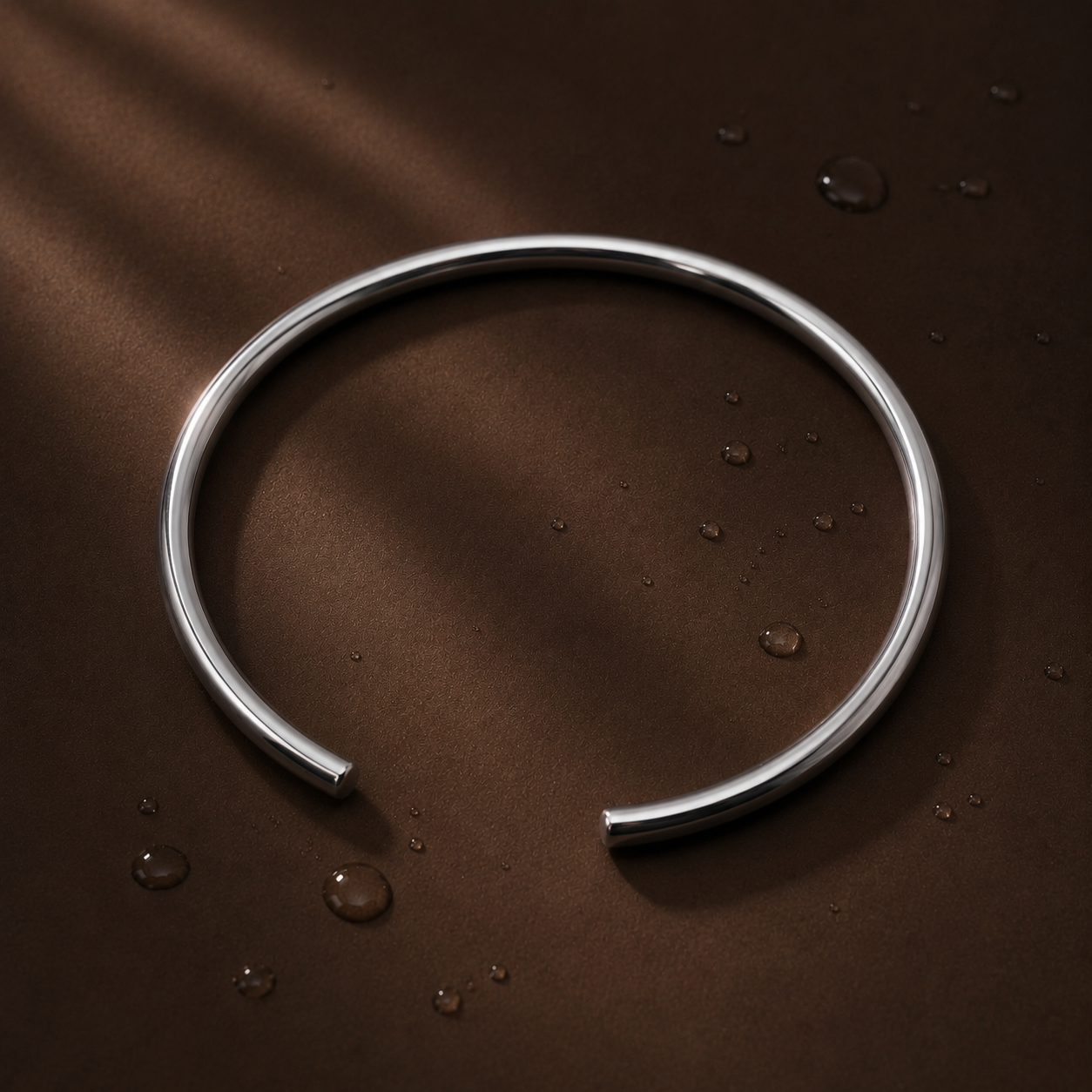 Silver waterproof collar necklace in stainless steel