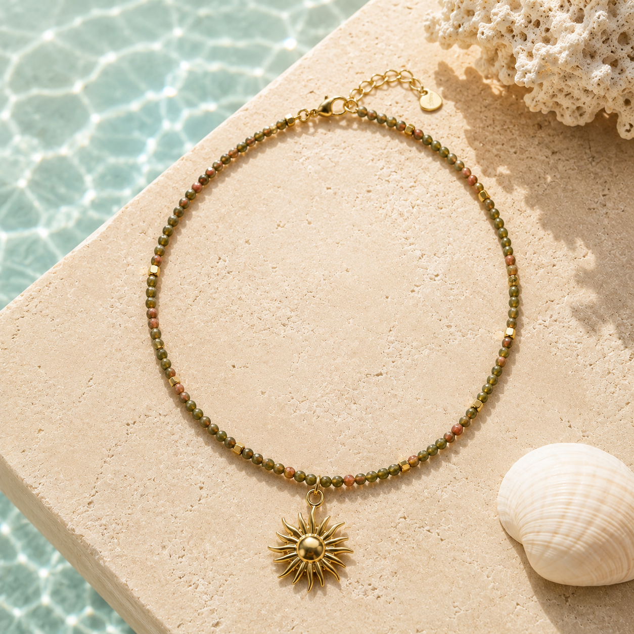 Sun Beaded Necklace